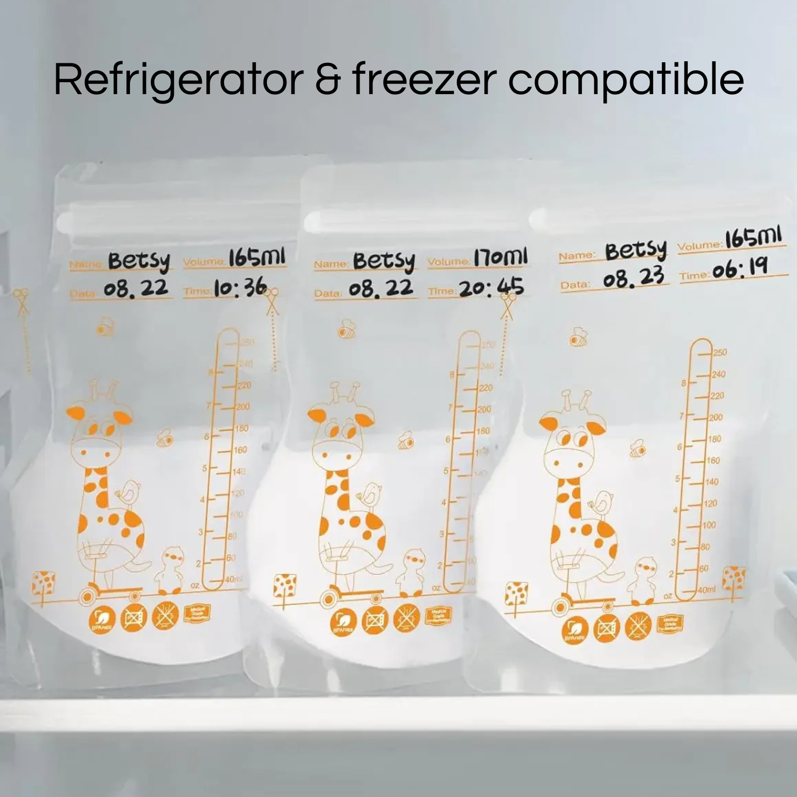 Boba 250ml Moedermelk Bewaarzakken