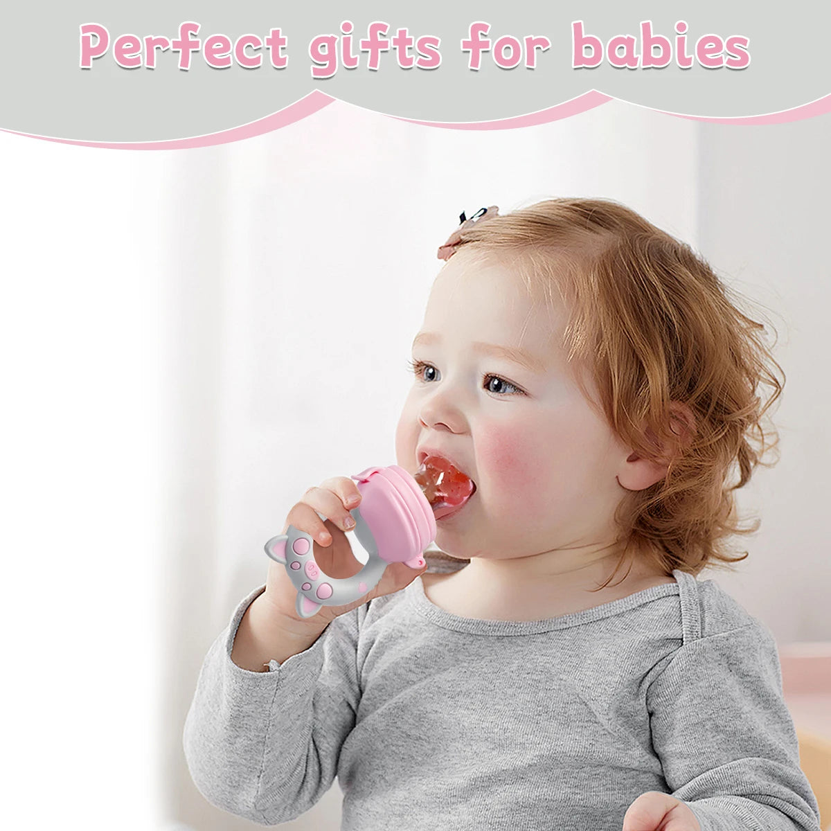 Boba 4-delige Siliconen Fruit- & Groentefeeder Set