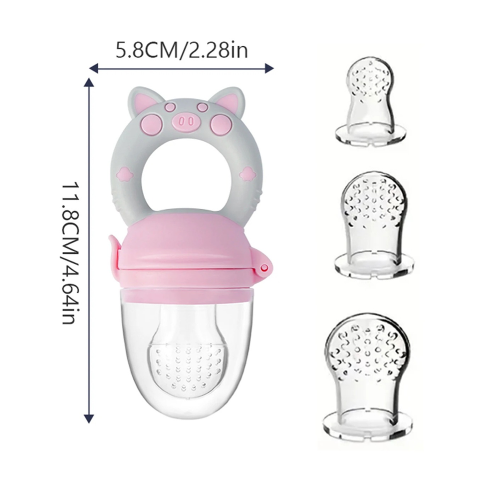 Boba 4-delige Siliconen Fruit- & Groentefeeder Set